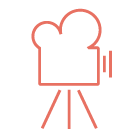 Camera, over studio Bib